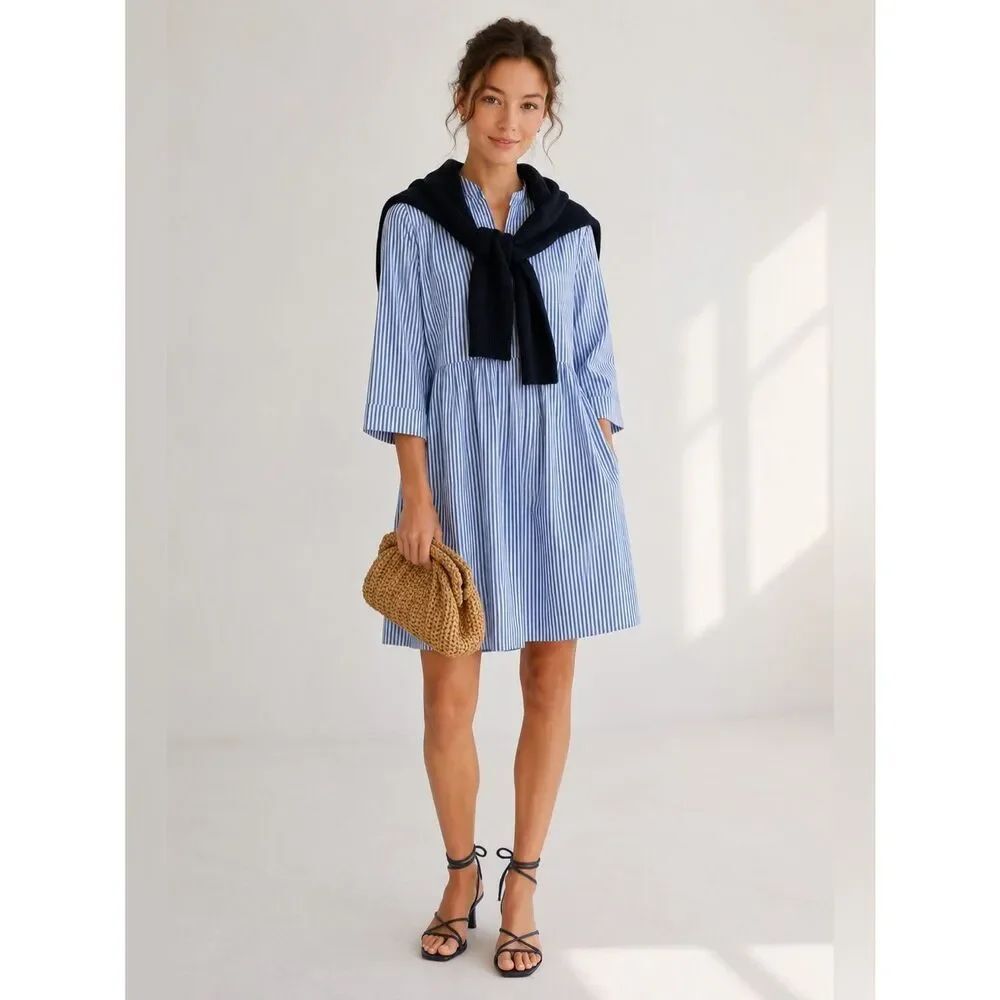 Tuckernuck BlueâStripe Swing Dress Coastal Chic Mini Dress NWOT